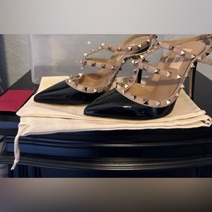 Valentino Garavani Rockstud 100mm Slingback High-Heel Pumps